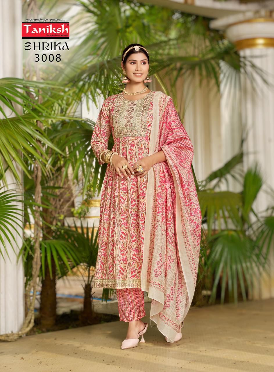 Shrika Vol 3 By Taniksh Muslin Printed Kurti With Bottom Dupatta Wholesale Shop In Surat
